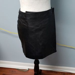Black Hugo Buscati leather skirt